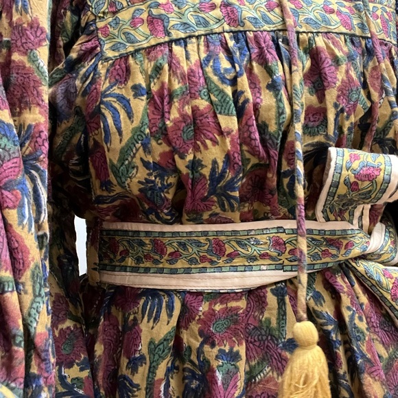 Floral Mini Dress Balloon Sleeve Tunic Size  Small Sunday Ritual - Picture 6 of 11